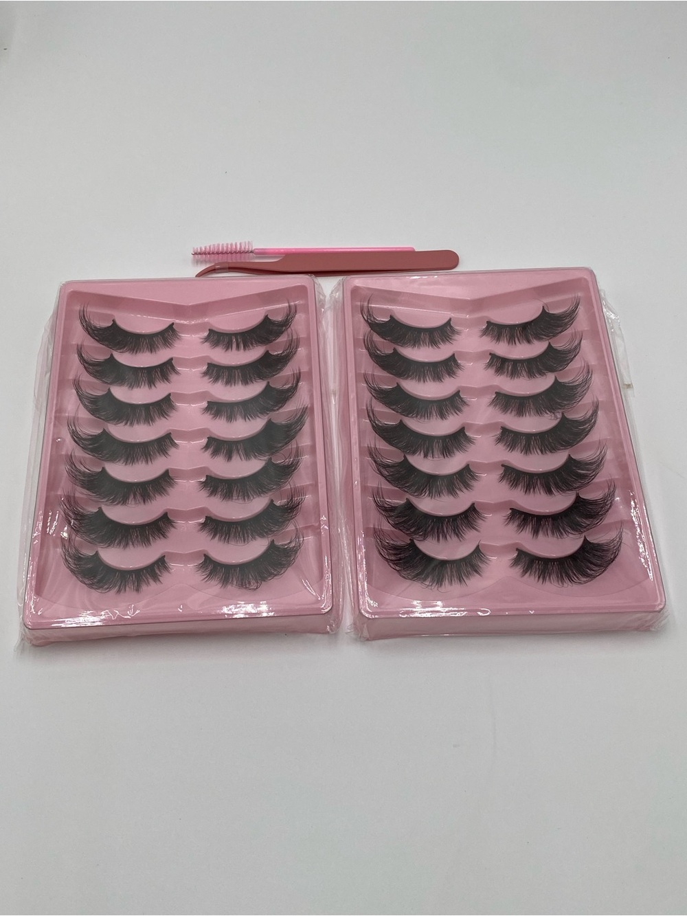Eyelash Extensions 14 Pairs Kit With Tweezers Brush